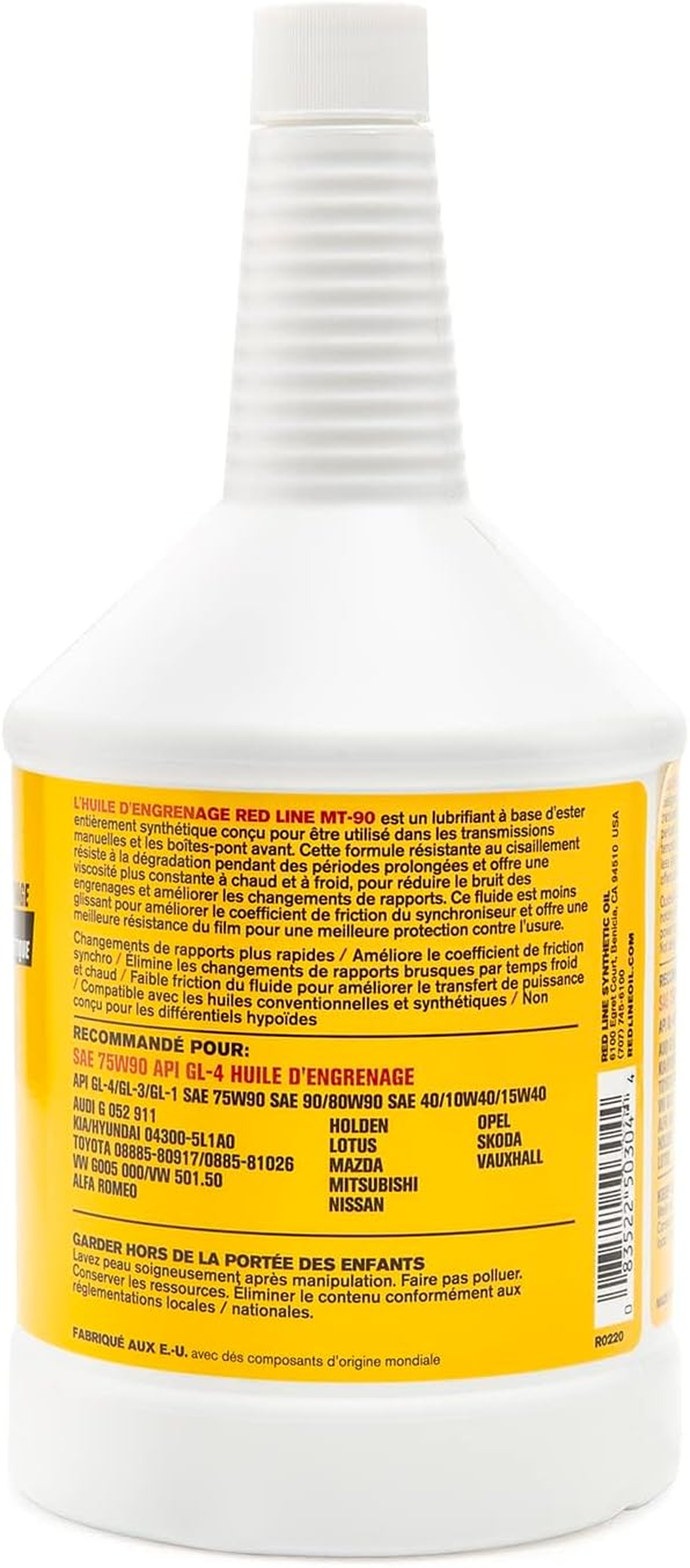Red Line (50304) MT-90 75W-90 GL-4 Manual Transmission and Transaxle Lubricant - 1 Quart image number 5