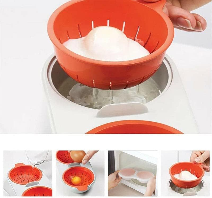 Egg Poacher Microwave Oven Kitchen Novelty Gadgets Sandwich Breakfast Cooker, Quick, Easy & Healthy Breakfast Maker image number 4