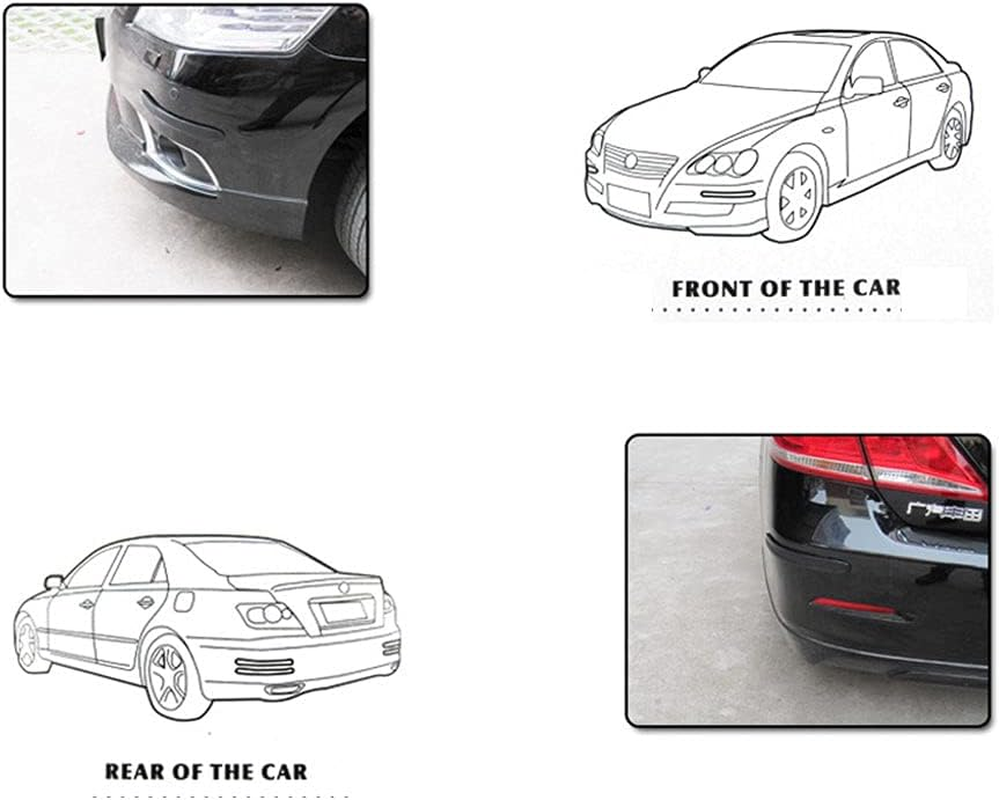 4Pcs Car Styling Front Rear Bumper or Guard Corner -Collision Trim Strips Carbon Fiber Auto or Bar