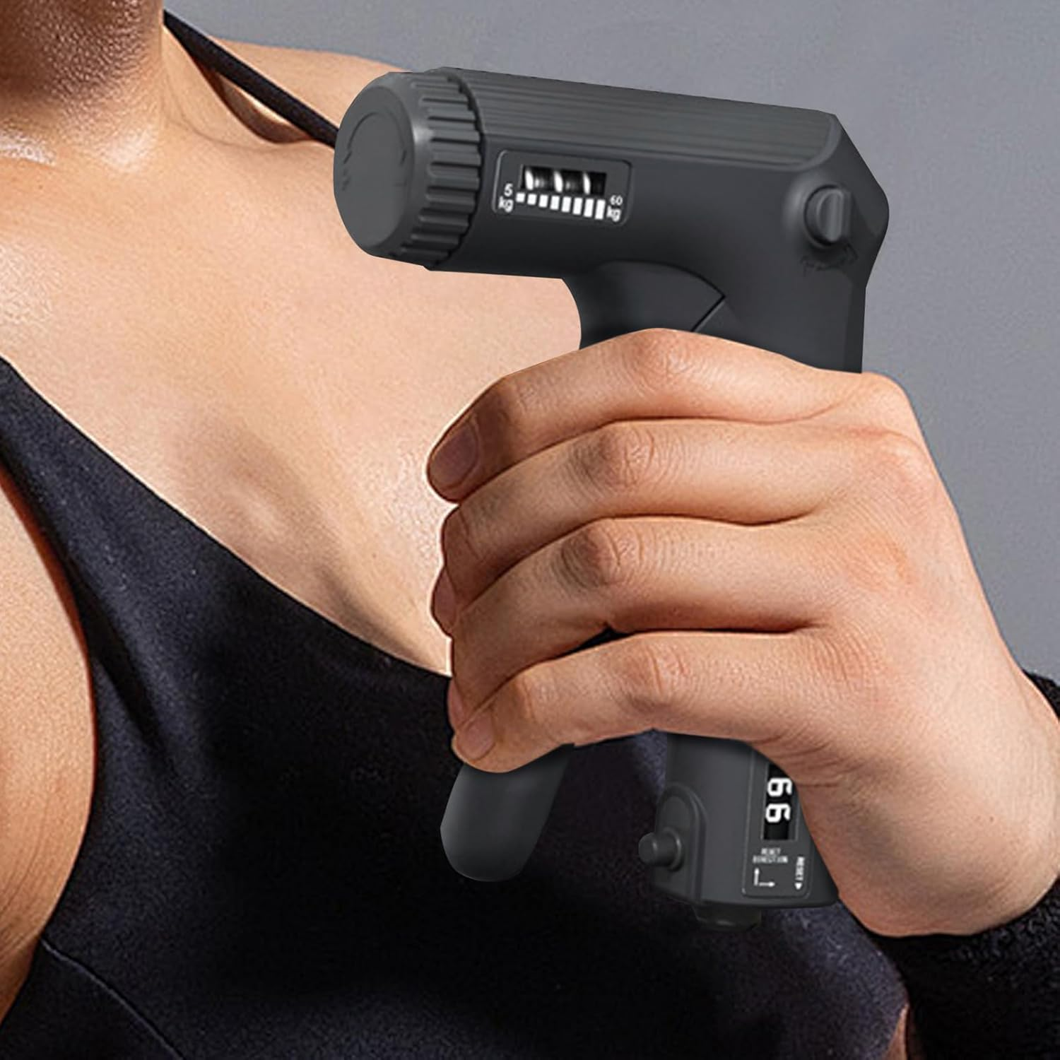 Grip Strength Trainer | Adjustable Forearm Strength Trainer - Fitness Equipment & Accessories for Home Gym Exercise Fitness Training Recovery Muscle-Building - Black image number 3