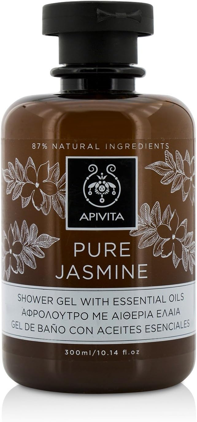 Apivita Pure Jasmine Shower Gel with Essential Oils 300Ml image number 1