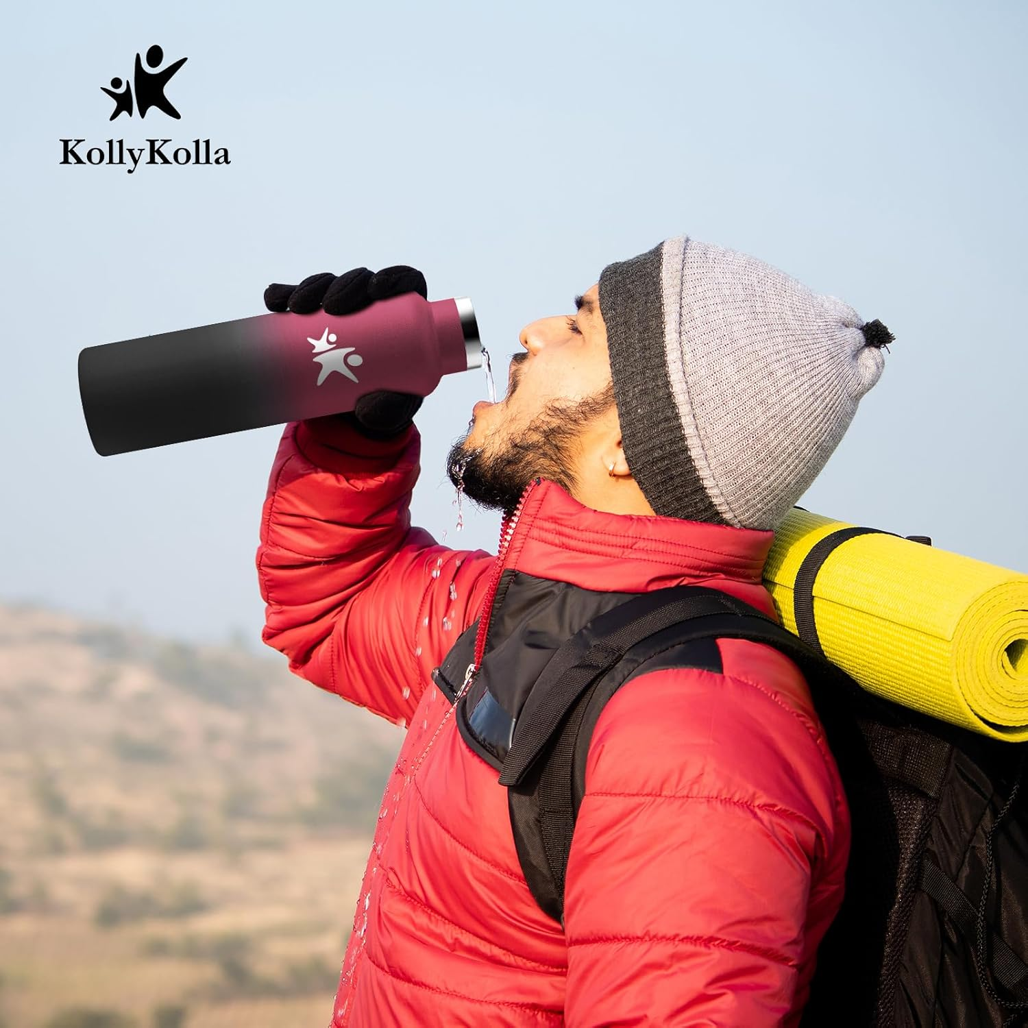 Kollykolla Stainless Steel Drinking Bottle, 1 Litre, Leak-Proof Water Bottle with Straw, Suitable for Carbonated Drinks, Vacuum Thermos Flask, Bpa-Free, Water Bottle for Adults, Sports, Fitness, Gym image number 7