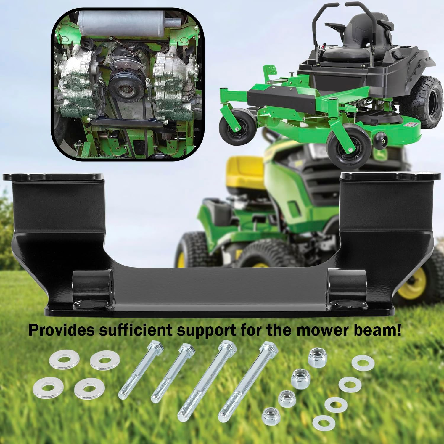 123292 Transaxle Crossbrace Brace New Upgraded Version Kit, Compatible with Hustler Raptor SD and Raptor SDX Riding Mowers image number 6