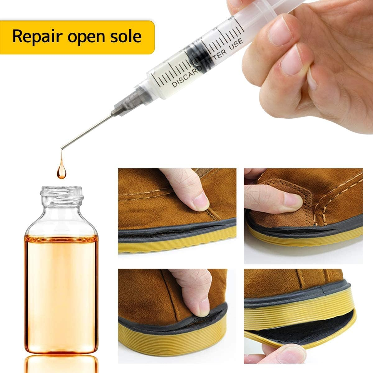 Syringe Set with Blunt Needle, 1Ml 3Ml 5Ml 10Ml 20Ml Syringes with 14G 15G 16G 18G 20G Blunt Needles and Syringe Cap for DIY Craft Glue Refill Industrial Use (80Pcs) image number 5