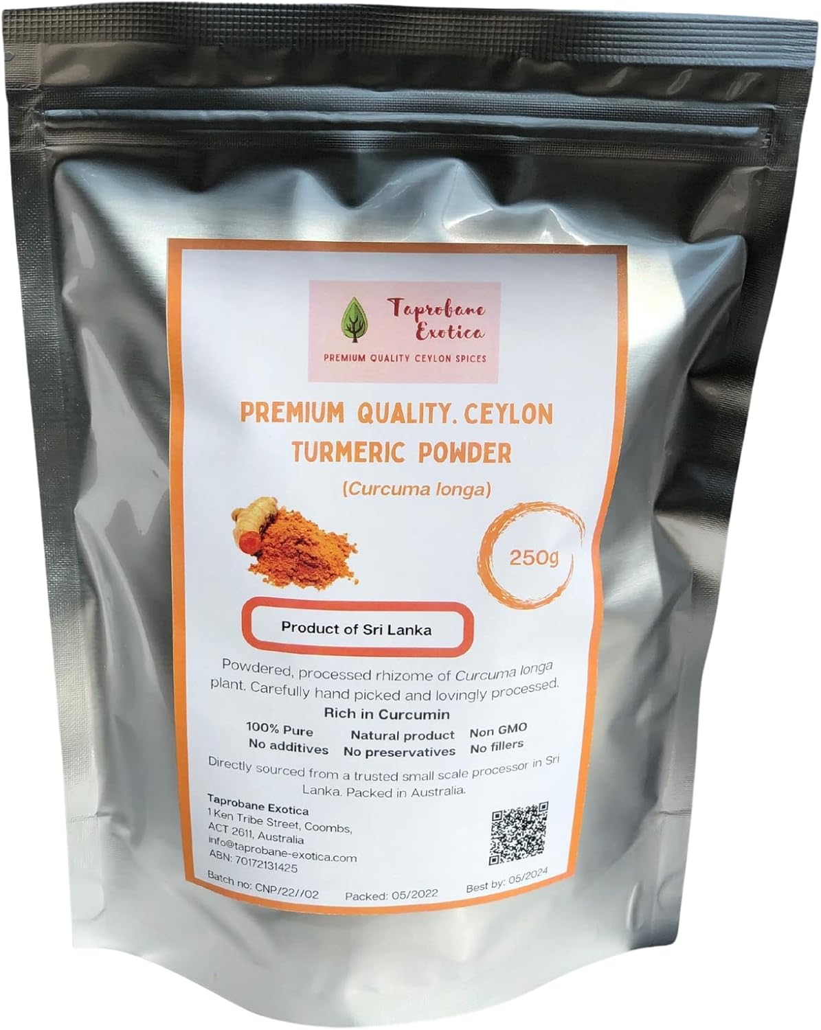 TAPROBANE EXOTICA Premium Quality Ceylon Turmeric Powder 250G in Resealable Pouch image number 2