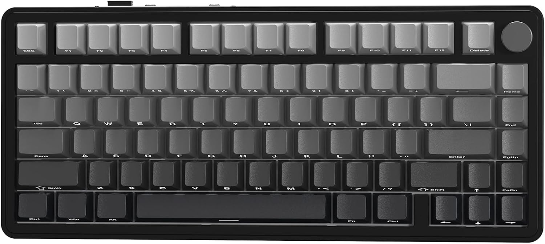 ATTACK SHARK X85 Gasket Mechanical Keyboard with Knob,75% Tri-Mode(Bt5.0/2.4G/Usb-C) Wireless Gaming Keyboard &Five-Layer Padding, Rgb,5000Mah,Hot-Swappable, PBT Keycaps for Win/Mac(Blue White)