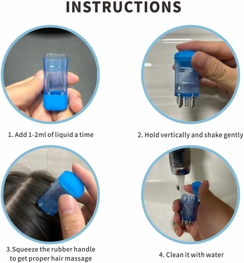 2Pc Hair Scalp Oil Applicator Comb Brush,Hair Scalp Oil Applicator Comb Brush,Scalp Oil Applicator Hair Oiling Applicator Dispenser,Hair Oil Applicator Bottle Scalp Massager,Scalp Oil Applicator Comb image number 6