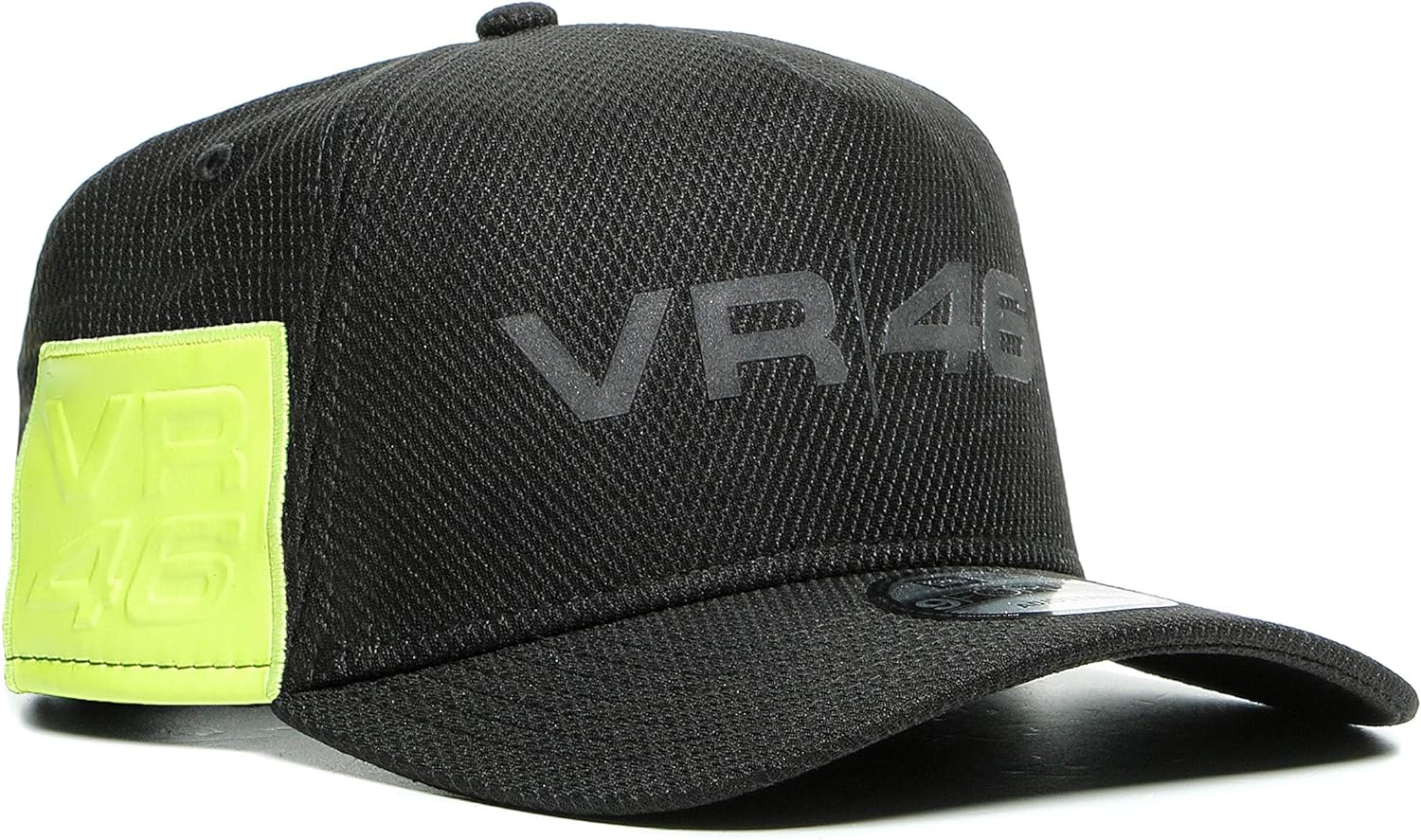 Dainese VR46 9Forty Cap, Baseball Cap, for Men and Women, Black/Fluo-Yellow, N