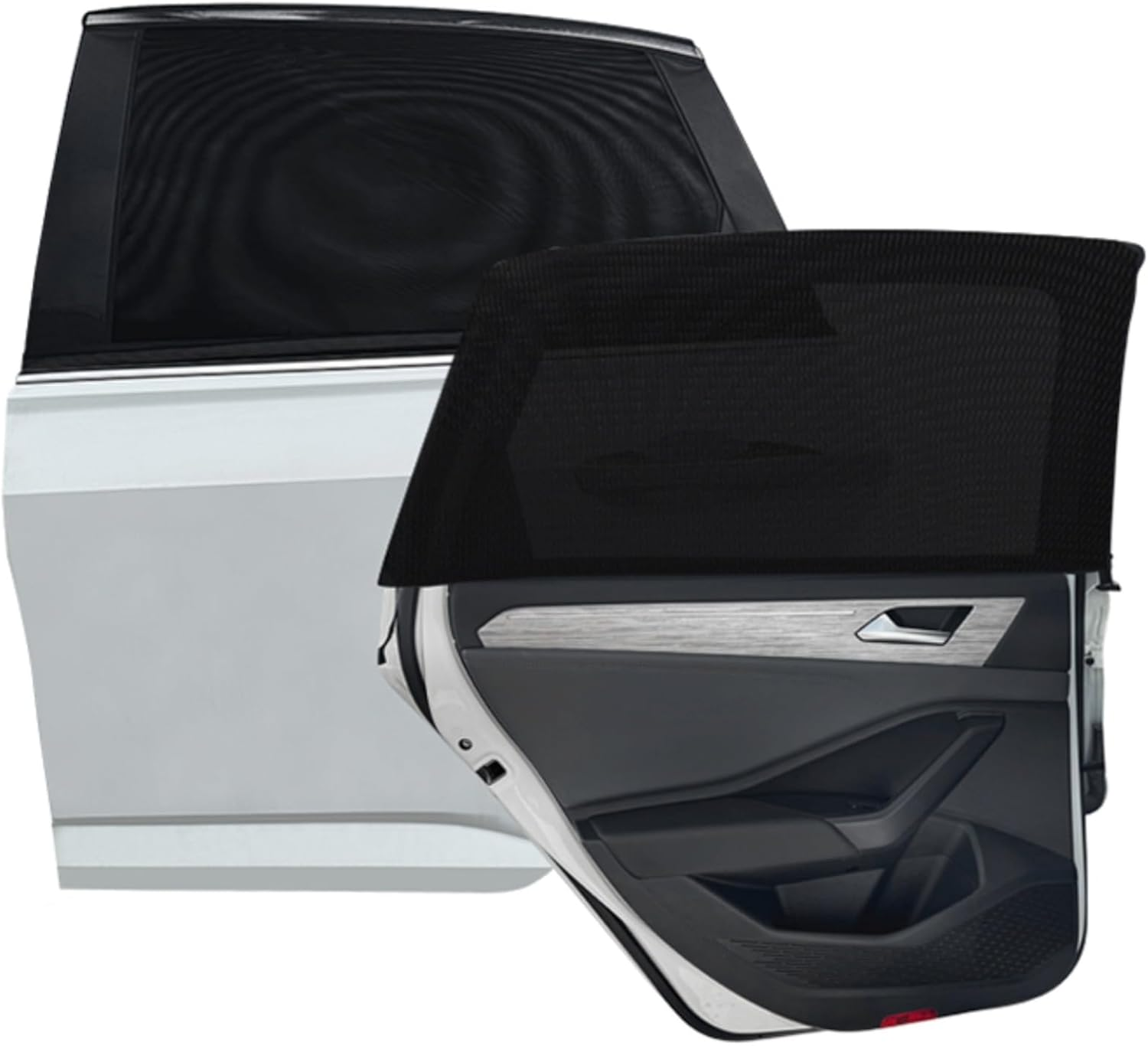 Car Window Shades, 2 Pack Car Side Window Sun Shades, UV Protection Breathable Spandex Baby Window Covers, Universal Fit Most (99%) of Cars, Protect Privacy for Family image number 1