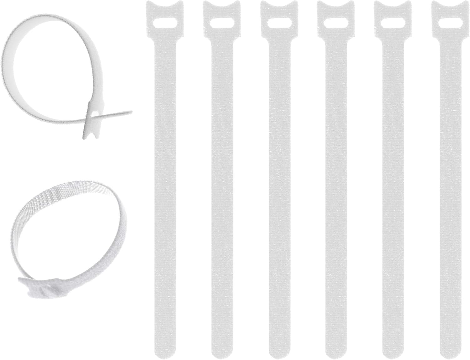 BEADNOVA Wire Organizer Cord Reusable Cable Ties Adjustable Rope Holder (8 Inches, 60 Pieces, Black)