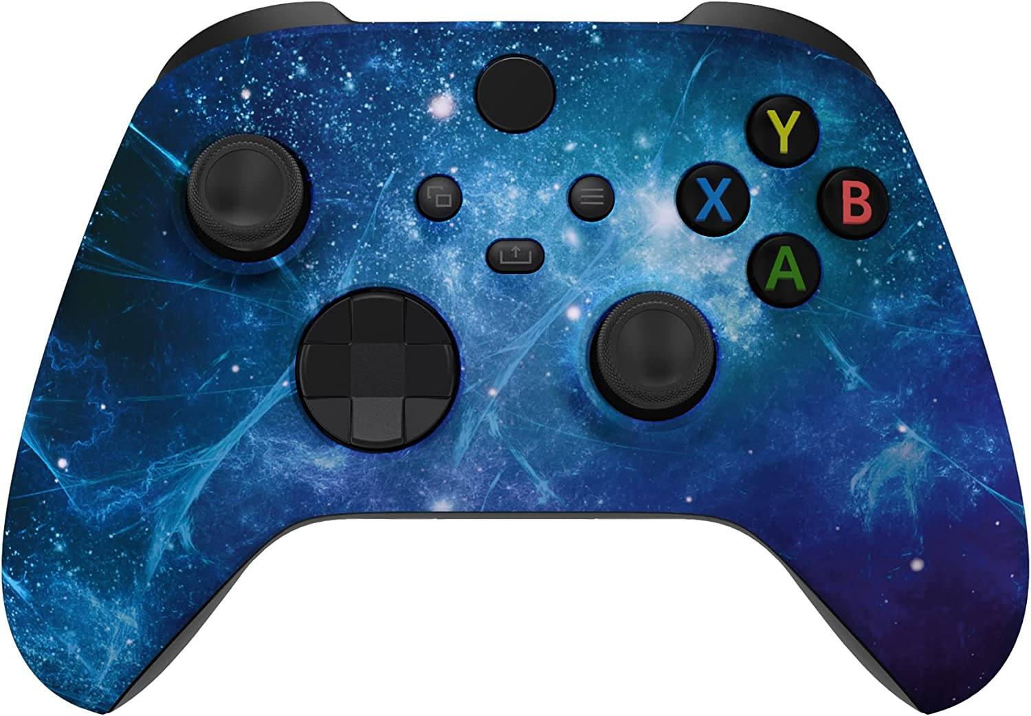 Extremerate Blue Nebula Front Housing Shell for Xbox Series X & S Controller Model 1914, Custom Cover Faceplate for Xbox Series X/S, Xbox Core Controller - Controller NOT Included