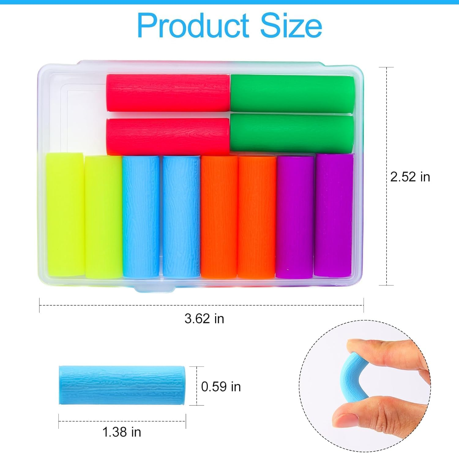 12PCS Aligner Chewies for Invisalign & Retainers, Orthodontic Chewies with Travel Case - Dental Seaters Chompers for Teeth Aligners Trays (Multicolor) image number 2