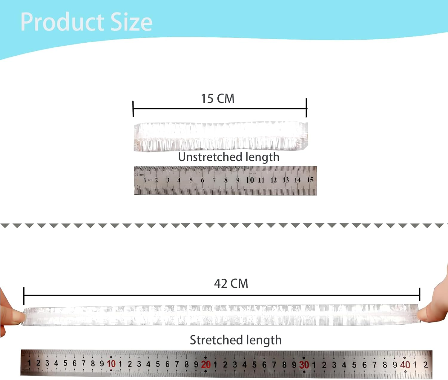 Disposable Shower Caps 100Pcs - Individually Wrapped Shower Caps Large&Thick Waterproof Clear Plastic Elastic Hair Bath Caps for for Women Spa Home Hotel Hair Salon Portable Travel