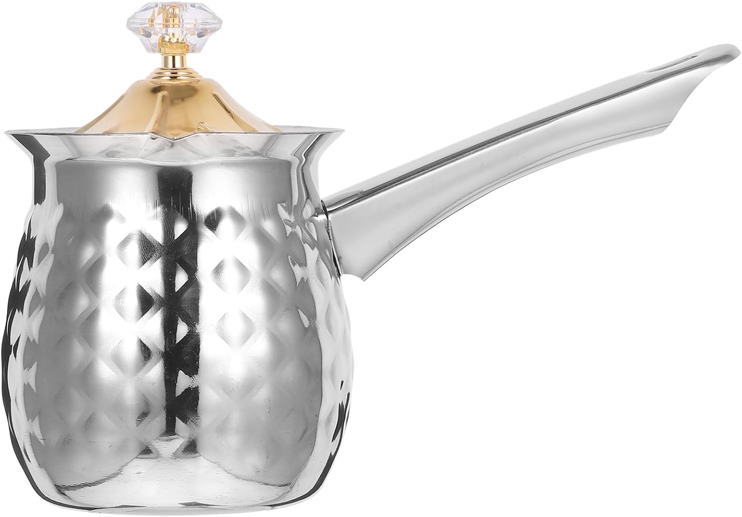 Veemoon Stainless Steel 400Ml Wear-Resistant Milk Frothing Pitcher with Spout and Lid, Coffee Steaming Cup for Home Kitchen and Espresso Machine Accessories Random Color Random Color image number 5