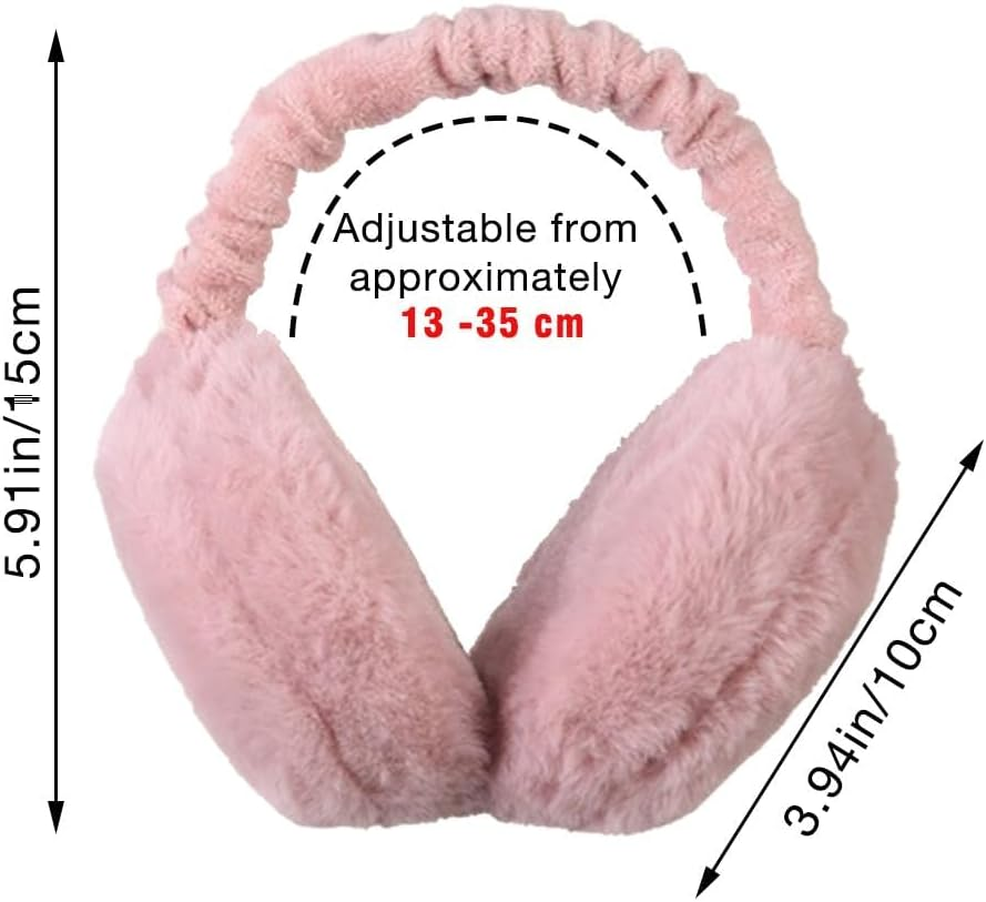 Earmuffs Women Fluffy Ear Muff Ear Warmers Winter Warm Plush Earmuff Foldable Unisex image number 2