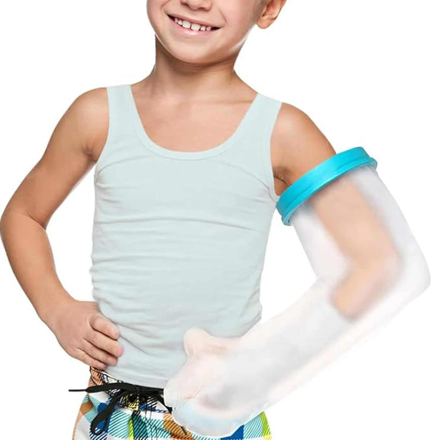 Kids Arm Cast Cover for Shower Bath, Waterproof Watertight Cast Bandage Protector Arm Cast Sleeve Bag Covers, Reusable Child Teen Cast Shower Cover for Arm Hand Broken Surgery Wound Burns image number 3