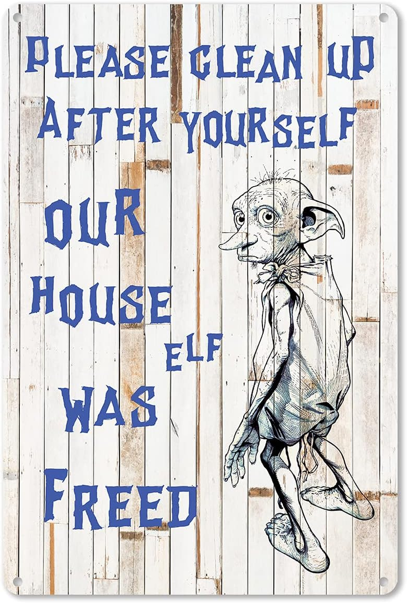 Funny Bathroom Quote Cat Metal Tin Sign Wall Decor - Vintage Please Clean up after Yourself Tin Sign for Toilet Bathroom WC Washroom Decor Gifts for Women Men Friends - 8X12 Inch image number 2