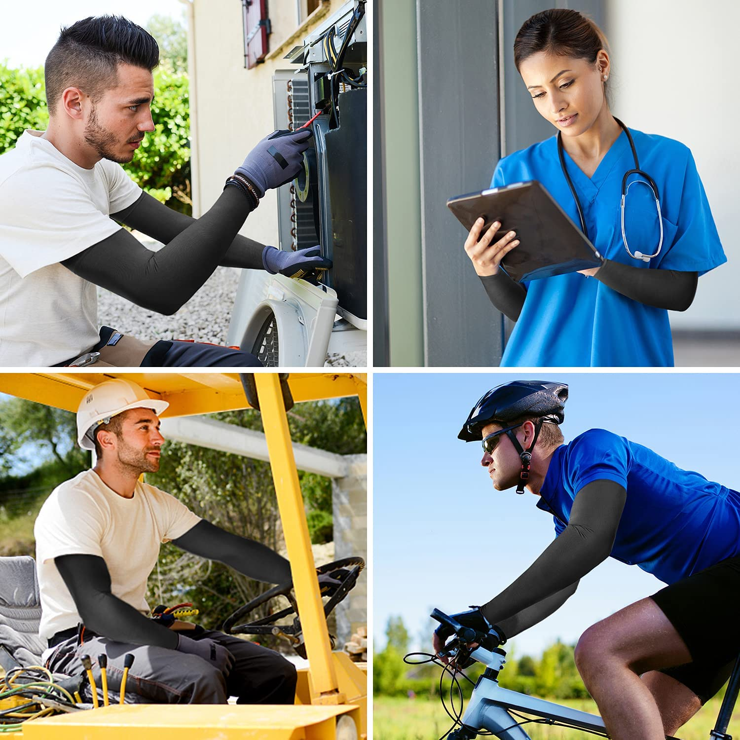 Arm Sleeves for Women Men Youth, Compression UV Sun Protection Sleeves to Cover Arms image number 6