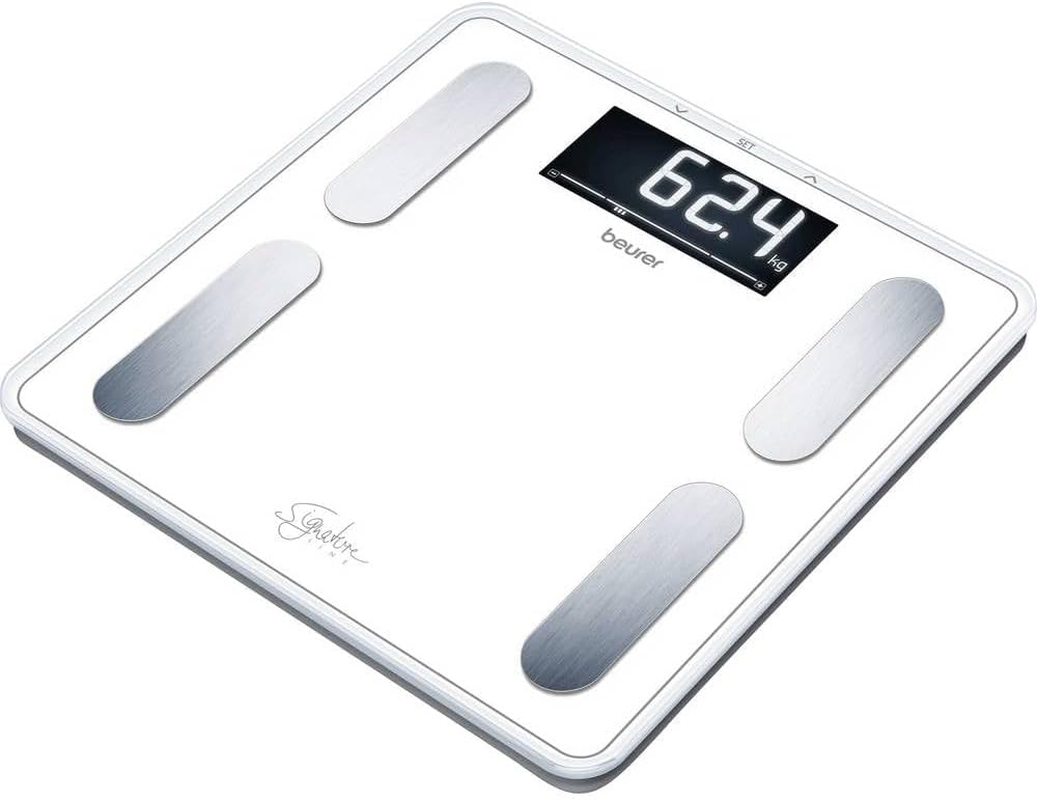 Beurer BF400 Black Signature Line Body Analysis Scale | Precise Body Analysis with 10 User Profiles | Large Inverse LCD Display | Capacity up to 200 Kg