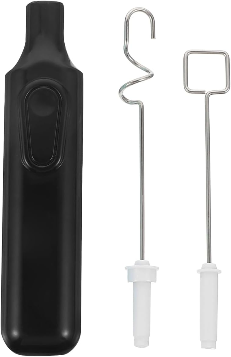 Electric Pigment Stirrer Mixer Resin Stirrer Handheld Battery Operated Epoxy Blender with Stainless Steel for Crafts Tumbler Art Gouache Painting Drawing(Black image number 1