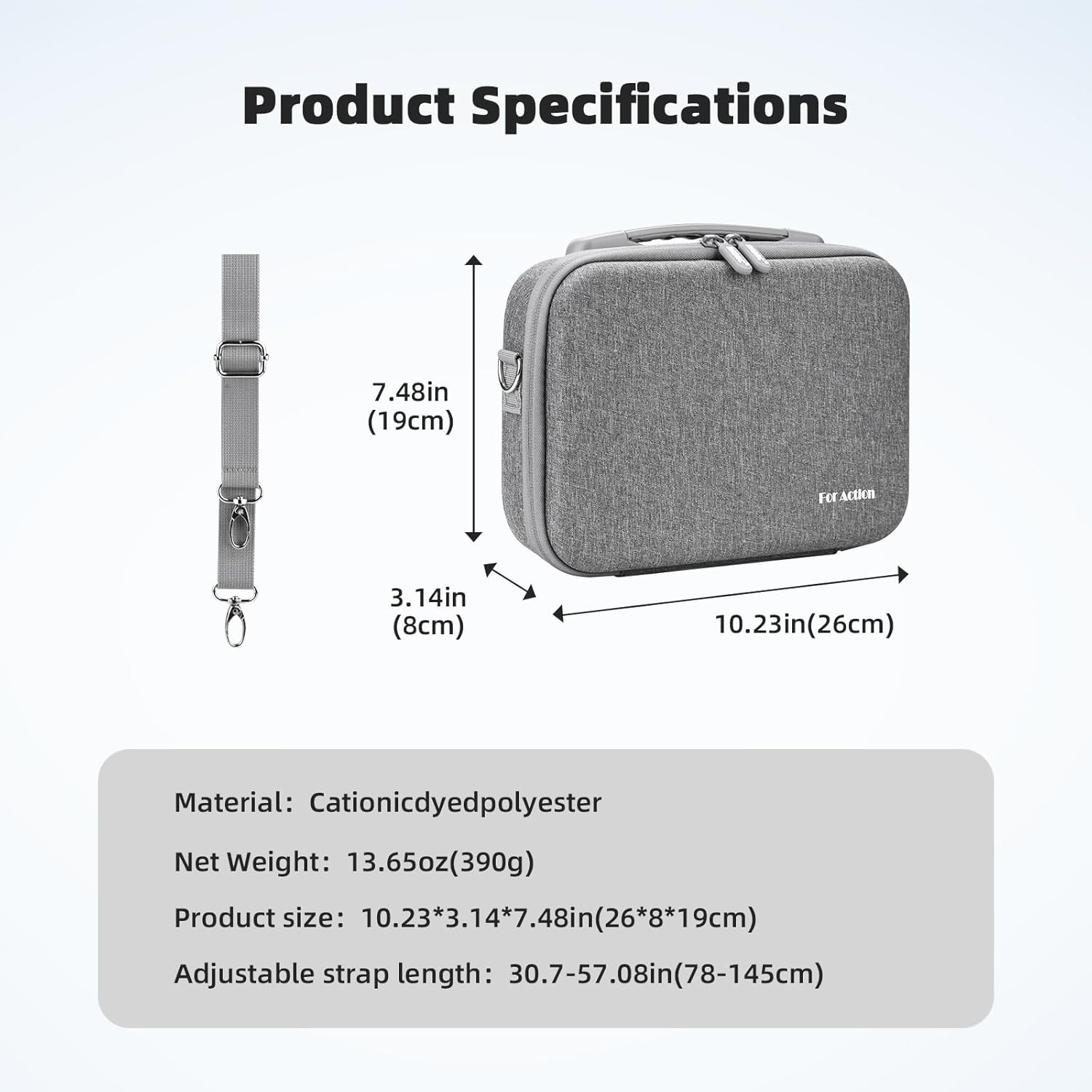 Flymile Osmo Action 5 Pro Carrying Case for DJI Osmo Action 5 Pro/Action 4 3, Travel Portable Shoulder Bag Compatible with DJI Osmo Action 5 Pro/Action 4 3 Adventure Combo Accessories