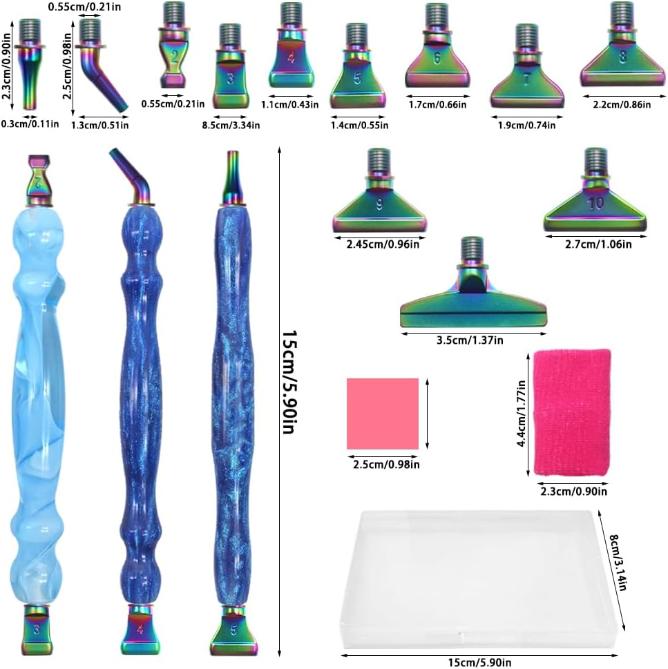 25 Pcs Diamond Paintings Pen, SENHAI 5D Diamond Art Paintings Accessories Tools Stainless Steel Tips for for DIY Painting Crafts Nail Art Cross Stitch Decor