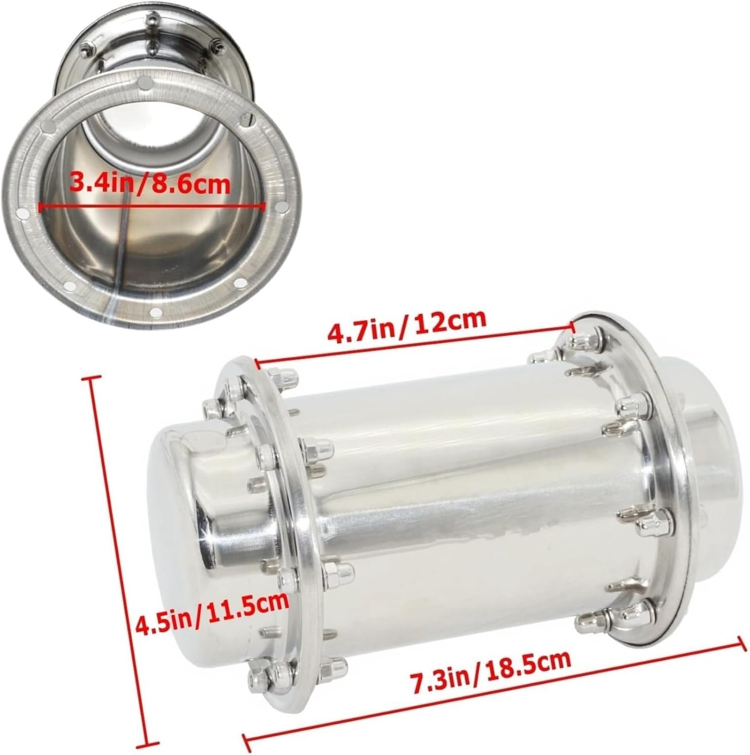 Waterproof Stainless Steel Time Capsule 18.5Cm Lock Container for Graduation Birthday Future Keepsakes Airtight Seal image number 5