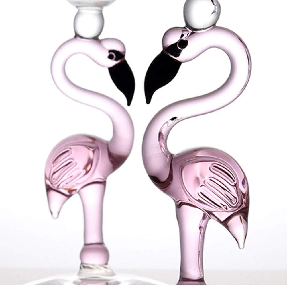 Creative Pink Flamingo Cocktail Martini Goblet Glass Cool Tableware Unique Bar Wine Set (2, 200ML Cocktail Glasses) image number 2