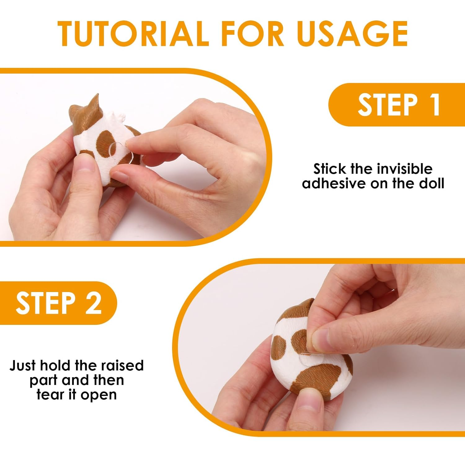 144 Pcs Sonny Angel Hipper Adhesive Tape - Double Sided Clear Sticky Putty Pads for Secure Hold - Perfect Sonny Angel Stickers - Fit for Doll Display & Craft Projects - Strong & Residue-Free Adhesive image number 3