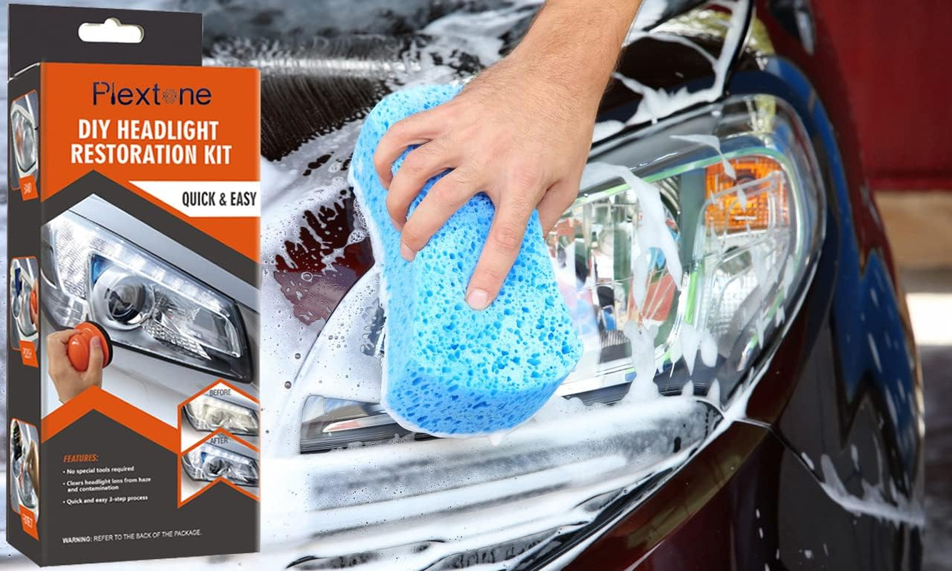 Plextone Professional Headlight Restoration Kit DIY Headlamp Brightener Car Care Repair Kit Head Lense Clean(Manual) (S205-M)1 image number 5