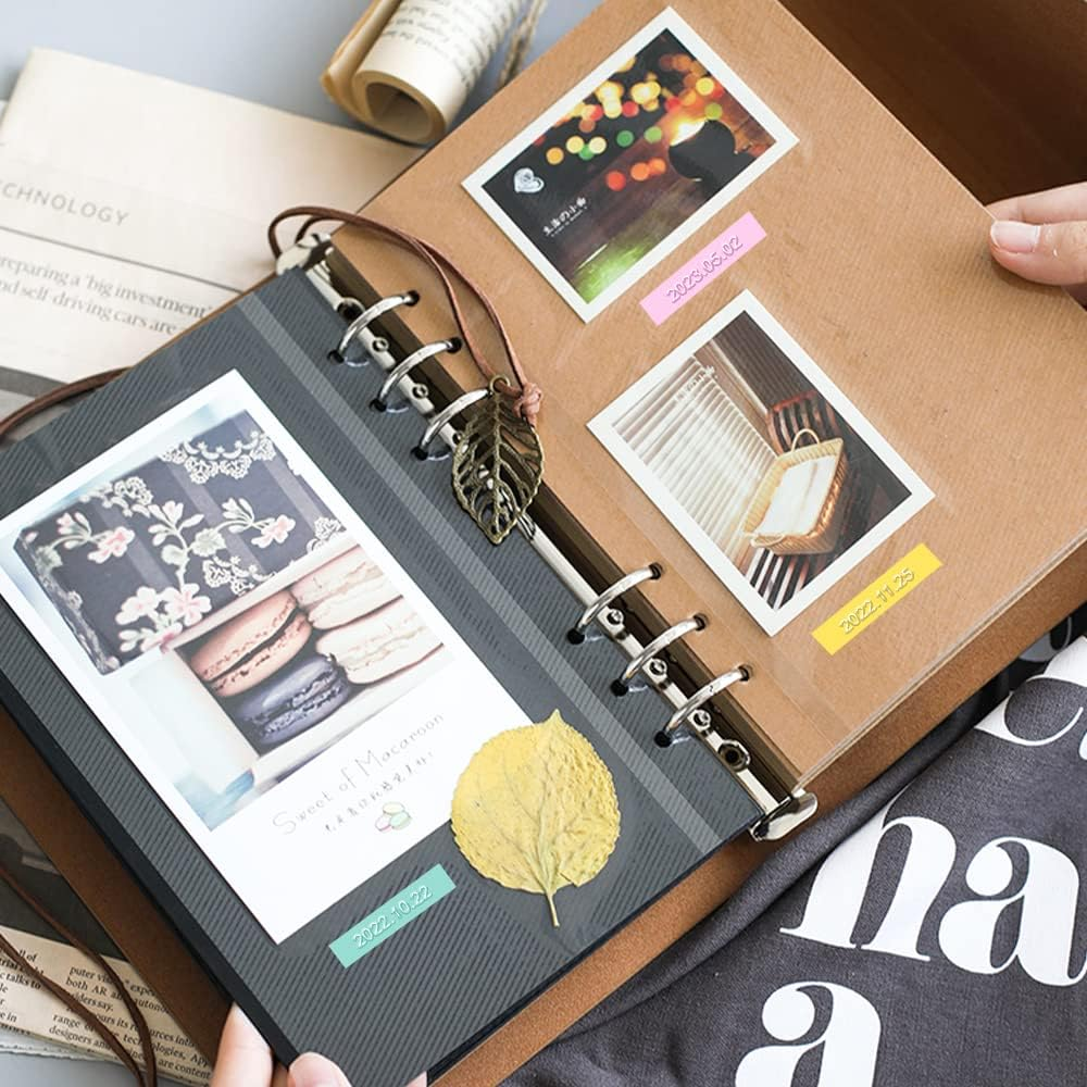 Pristar Plastic 3D Embossing Label Tape Self-Adhesive Compatible for Dymo Label Makers Organizer Xpress Pro, Office Mate II, 3/8 in X 9.8 Ft, Macaroon Color Yellow/Blue/Green/Pink/Purple, 10-Pack image number 4