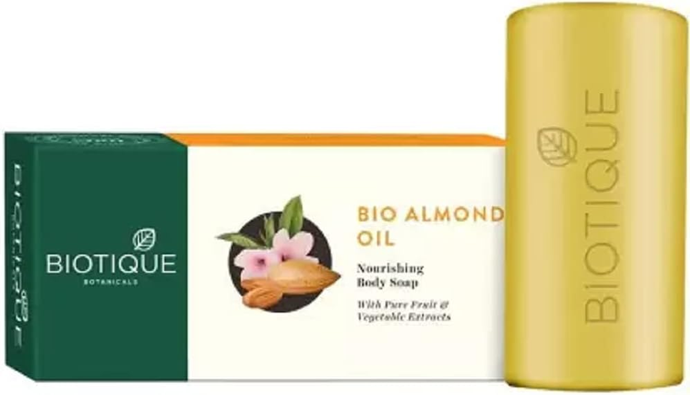 Biotique Bio Almond Oil Nourishing Body Soap, 150G (Pack of 6)