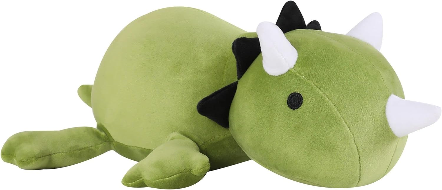 SQEQE Weighted Dinosaur Plush, Anxiety Stuffed Animals, Dinosaur Plushie Weighted Dino Throw Pillows for Kids Adults Green 13.8 Inch, 1.6 Lbs image number 3