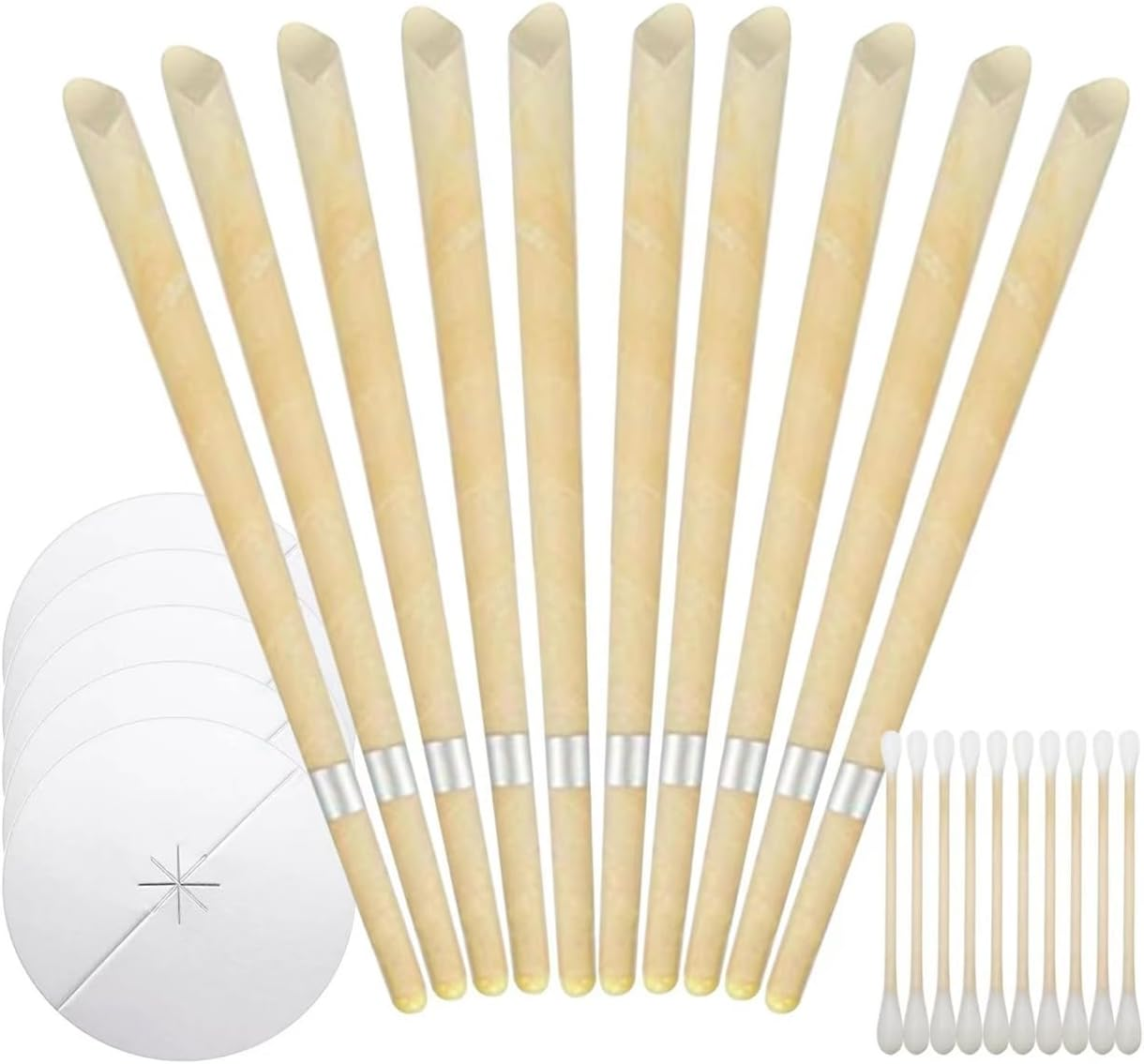 10-Pcs Organic Ear Candles with Lavender Infusion，Gentle Ear Cleaner for Sensitive Skin，Safe Ear Wax Removal with Eco-Friendly Tools image number 1