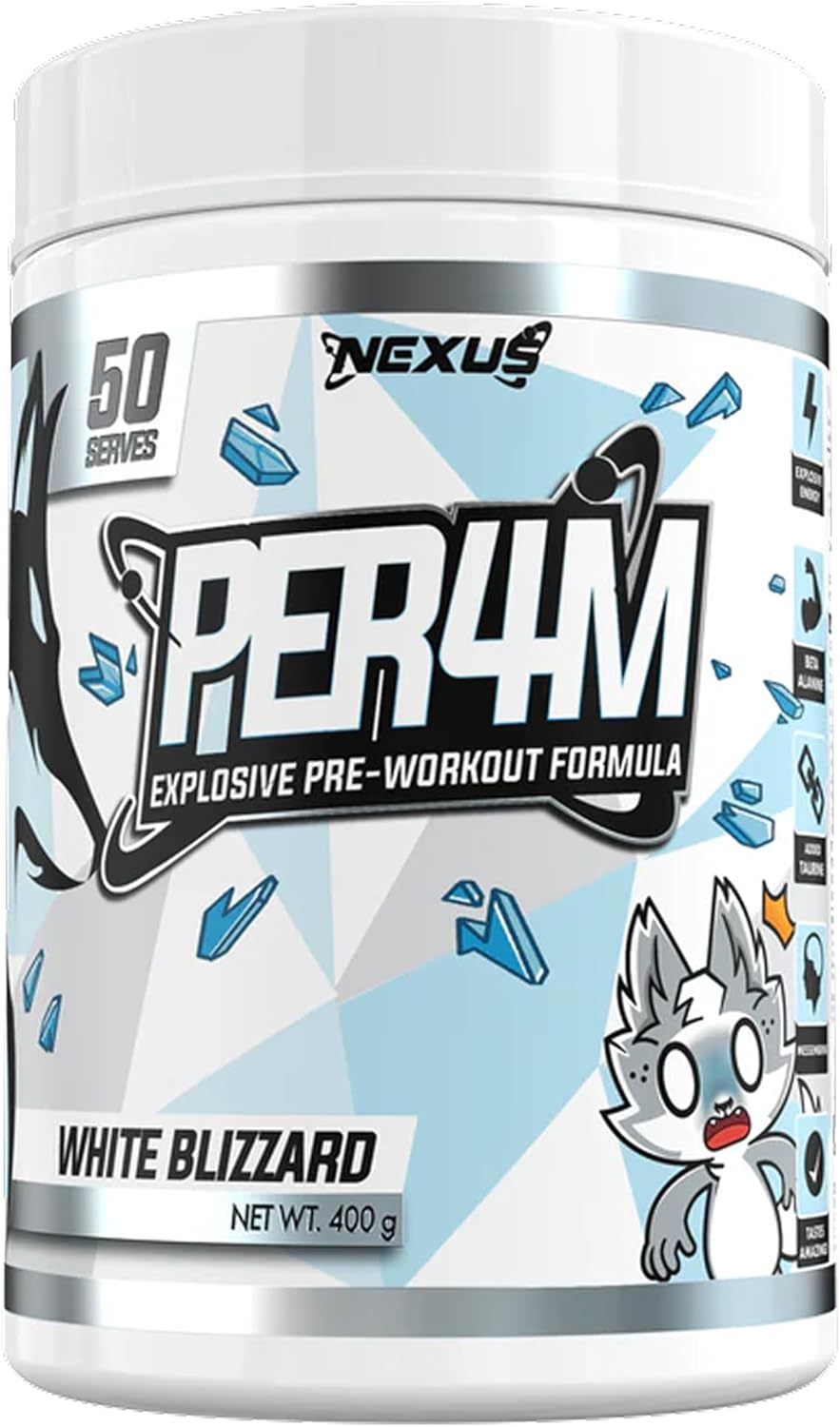 Nexus PER4M Pre Workout Powder Supplement, English Walnut, Alpha GPC, Caffeine Anhydrous, L-Citrulline, Beta Alanine, Taurine, L-Tyrosine, Dairy & Gluten-Free, 50 Servings (400G) (Passionfruit Slice) image number 4