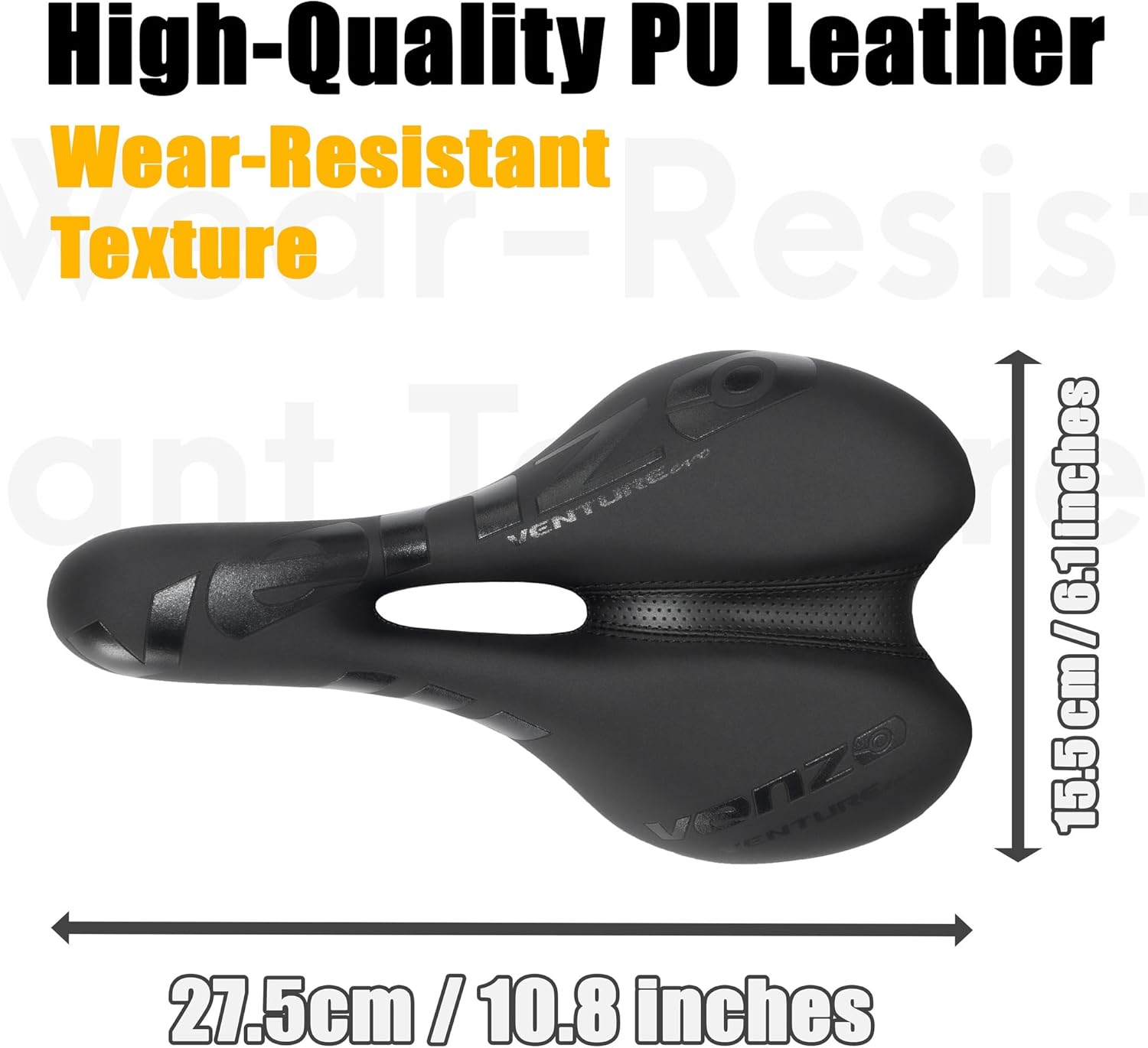 Venzo Comfortable Bike Bicycle Saddle Seat - for MTB, Road, Exercise, Trekking, Folding, Hybrid & Cruiser Bikes - XC Saddle Seat image number 2