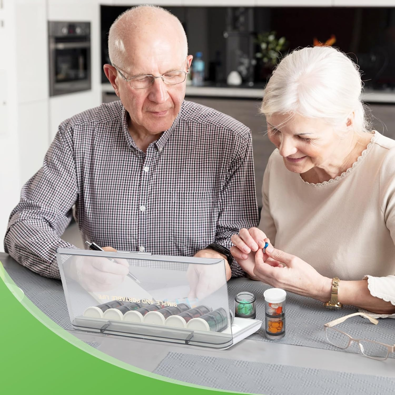 Toplive Weekly Pill Organizer,Monthly Pill Organizer Large 21 Day Pill Box Organizerd by Day,Portable Pill Case for Women Men,Large Compartments Medicine Organizer for Vitamins,Fish Oils,Supplements image number 2