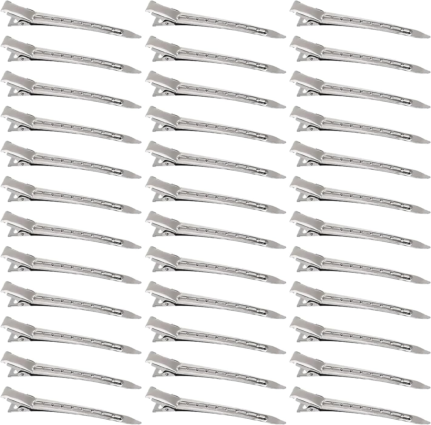 36Pcs Duck Billed Hair Clips for Styling Sectioning, Metal Hair Clips for Women Long Hair, Metal Alligator Curl Clips for Hair Roller Salon(Silver) image number 4