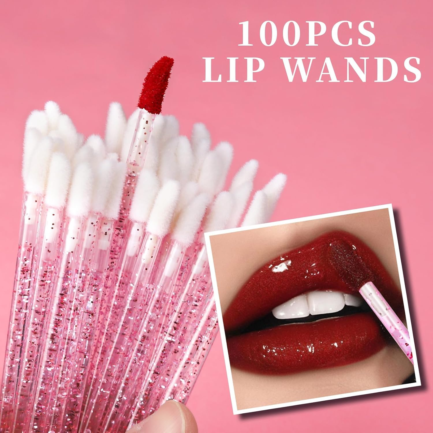 PAOFUFUI 310PCS Makeup Artist Kit Essentials, Disposable Makeup Applicators, Marcara Wands Lip Applicators Disposable,Microswabs, Eyeshadow Applicators, Artist Supplies for Makeup with Storage Box (Pink) image number 4