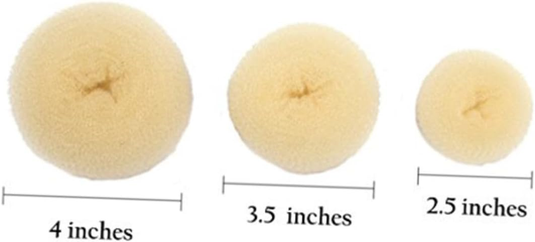 Ipetboom 6Pcs Hair Donut Bun Maker Styler round Chignon for Women S for Quick and Easy Messy Bun Creations - Beigex2Pcs image number 4