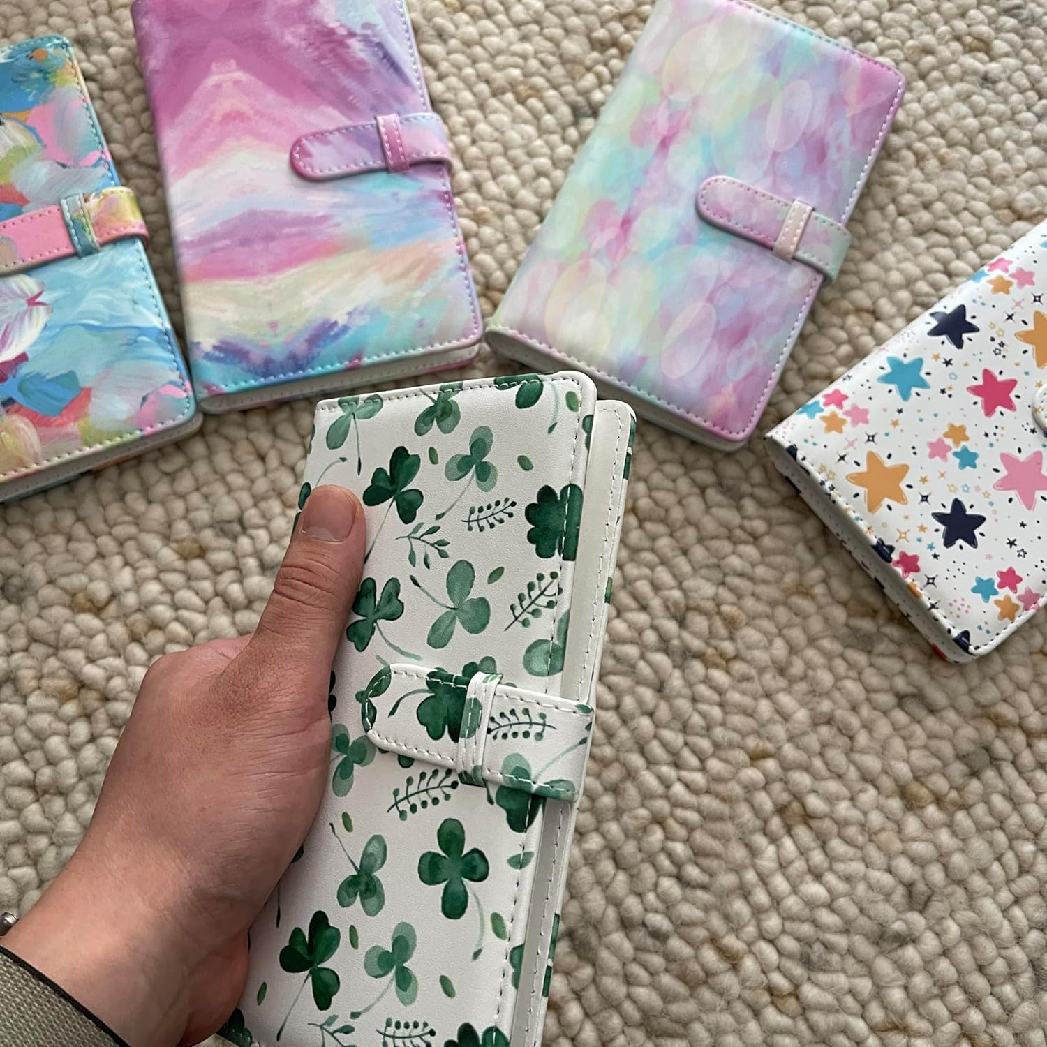 Card Case for Yoto Cards with 96 Cards Capacity 3 Pockets Doubles Side Yoto Cards Holder Storage Binder (Clover) image number 5