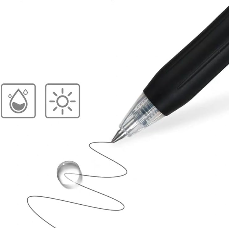 10 Pcs Retractable Black Gel Writing Rollerball Pens 0.5Mm Ballpoint Back to School Office Student Art Drawing Sketching Pens image number 4