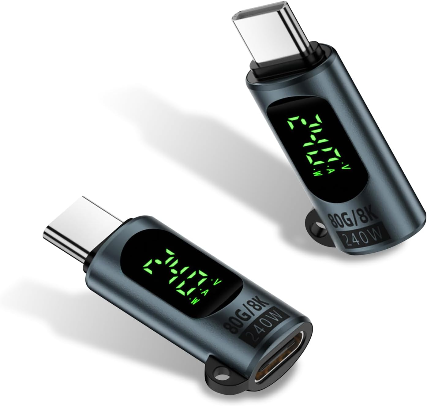 Duttek USB C Digital Display Adapter 80Gbps, 240W USB Type C Male to Female Extension Adapter Compatible with Thunderbolt 5, Iphone 15/16, Macbook, Ipad