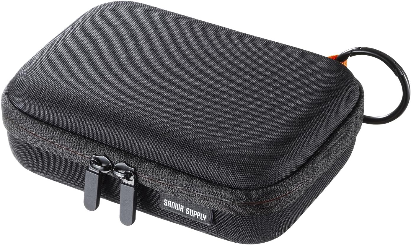 Sanwa Supply IN-HDAD3BK Semi-Hard Gadget Case (W X D X H): 6.9 X 4.7 X 2.2 Inches (175 X 120 X 55 Mm) image number 4