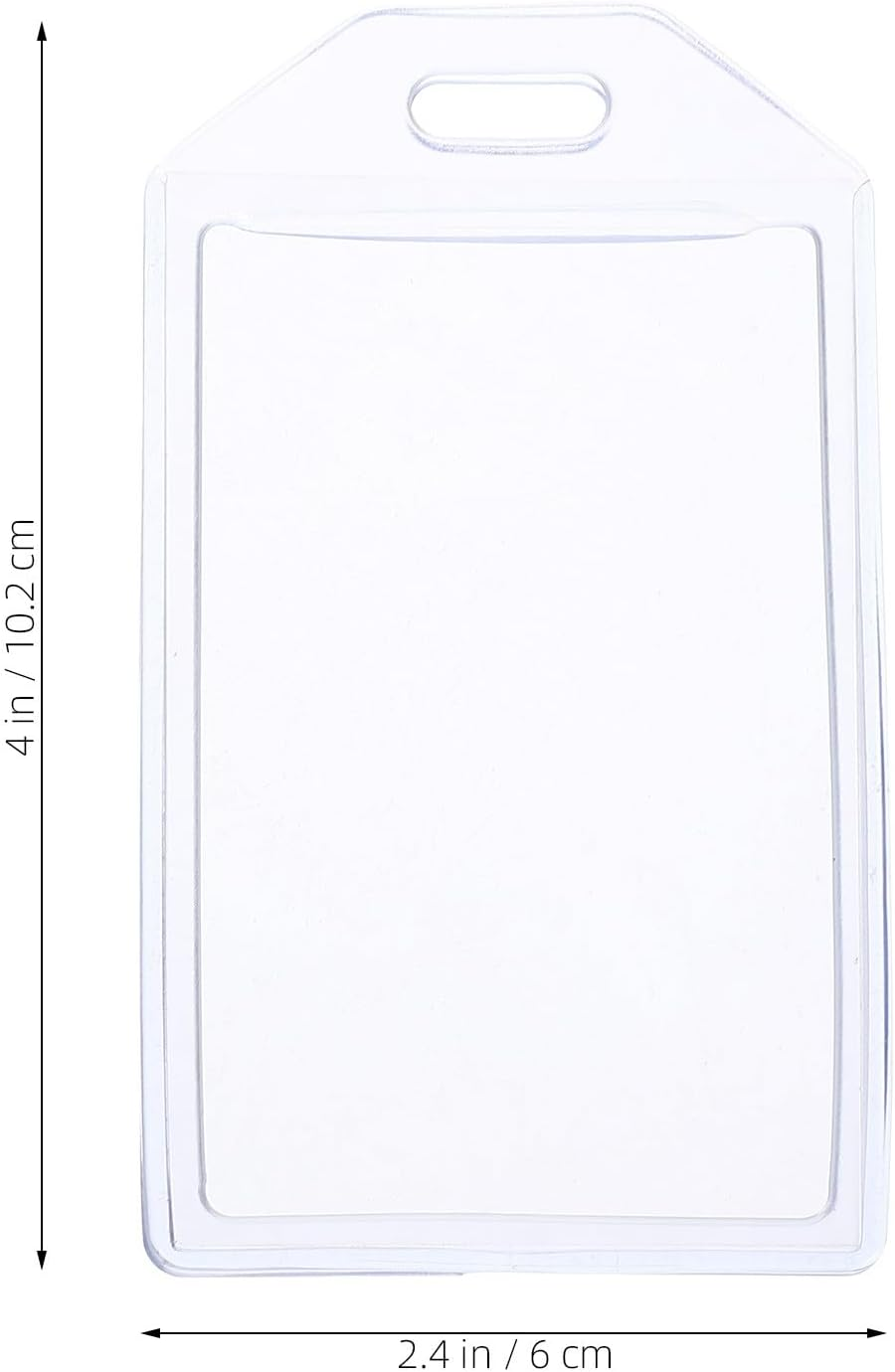 VINTORKY 10 Pcs Transparent PVC Card Holders Suitcase Name Tags Luggage Labels for Travel Work Badges School Bags Backpack Protection image number 3