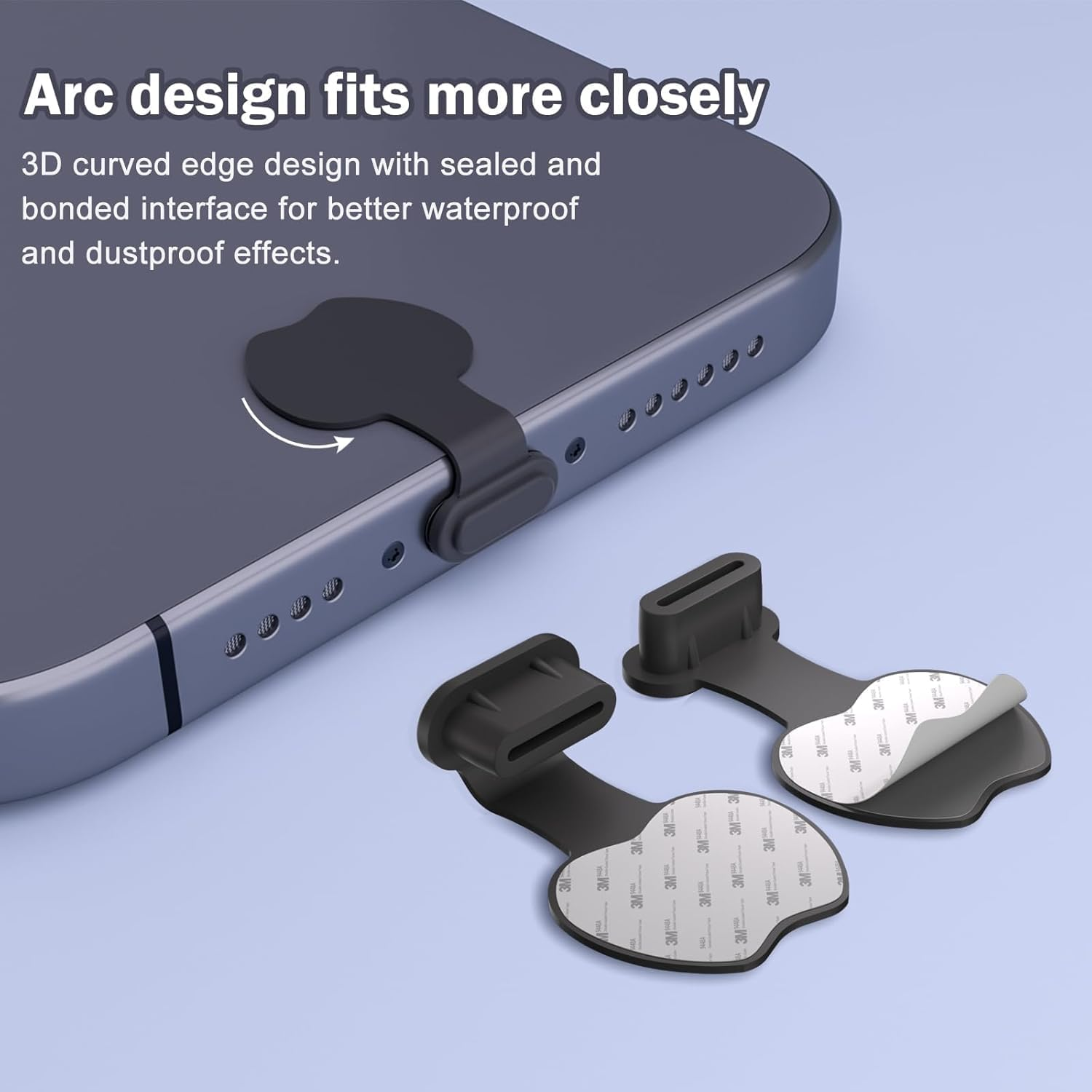 USB C Dust Plug 7 Pack USB Type C anti Dust Cover USB C Dust Caps Port Anti-Lost Charging Port Protectors for Tablets Iphone 17/16/15 plus Pro Max Samsung (Typec Dust Cap/Black) image number 1