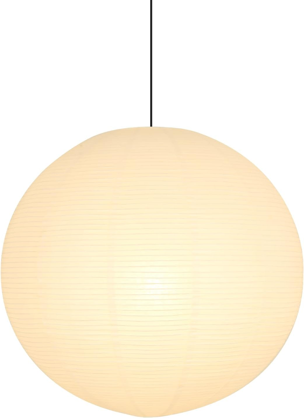 White round Paper Lantern Lampshade, 22"X22'' Large Paper Lanterns Pendant Light Shade, Chinese Foldable Design for Living Room, Bedroom, Ceiling Lampshade Party Decor image number 5