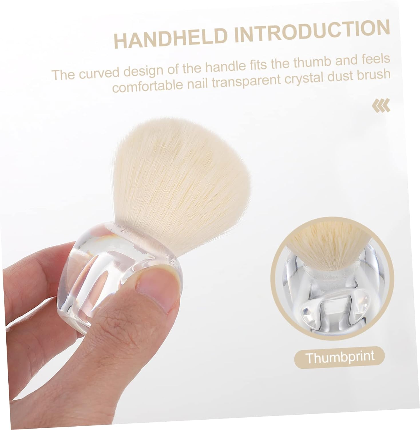 MUSISALY Nail Dust Cleaning Brush for Manicure Nail Scrub Brush 1 Piece Effective Dust Removal Tool image number 6