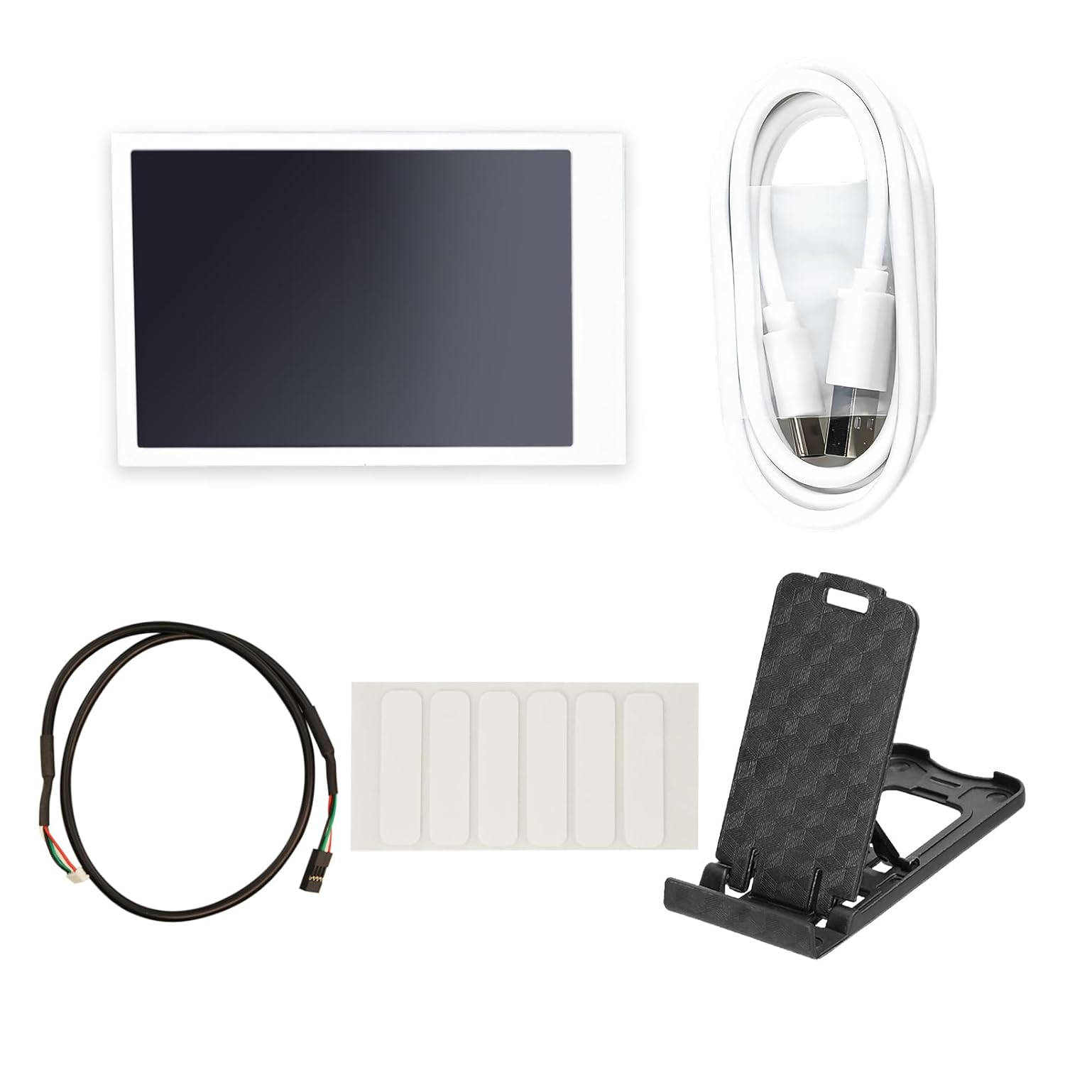 3.5In IPS USB Mini Screen, CPU Hardware Temperature Monitor Type C AIDA64 PC Temperature Display Monitor for Computer Case (White)