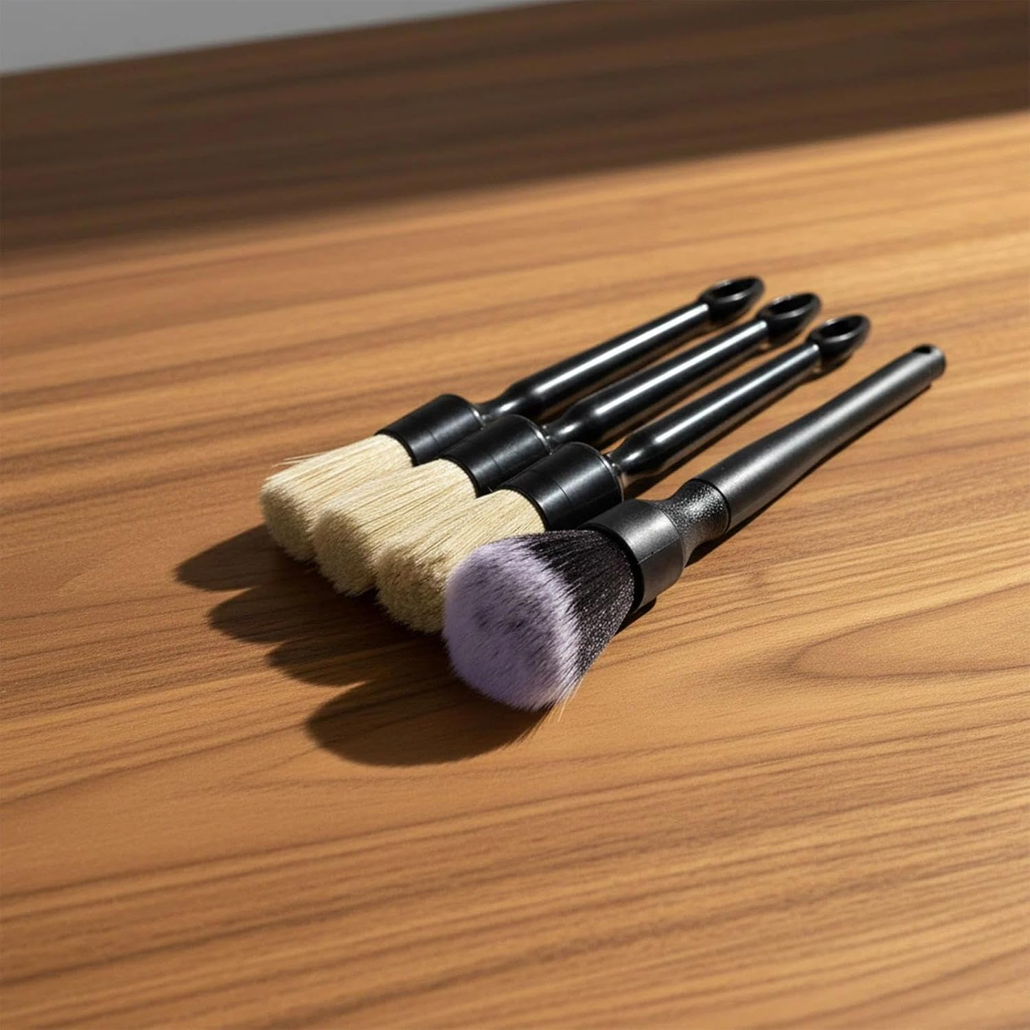 4PCS Car Detailing Brushes Kit for Interior and Exterior Cleaning, Soft Multi-Purpose Detailing Tools with 4 Sizes, Flexible for Car, Motorcycle, Bike, Computer, Keyboard - Fengea